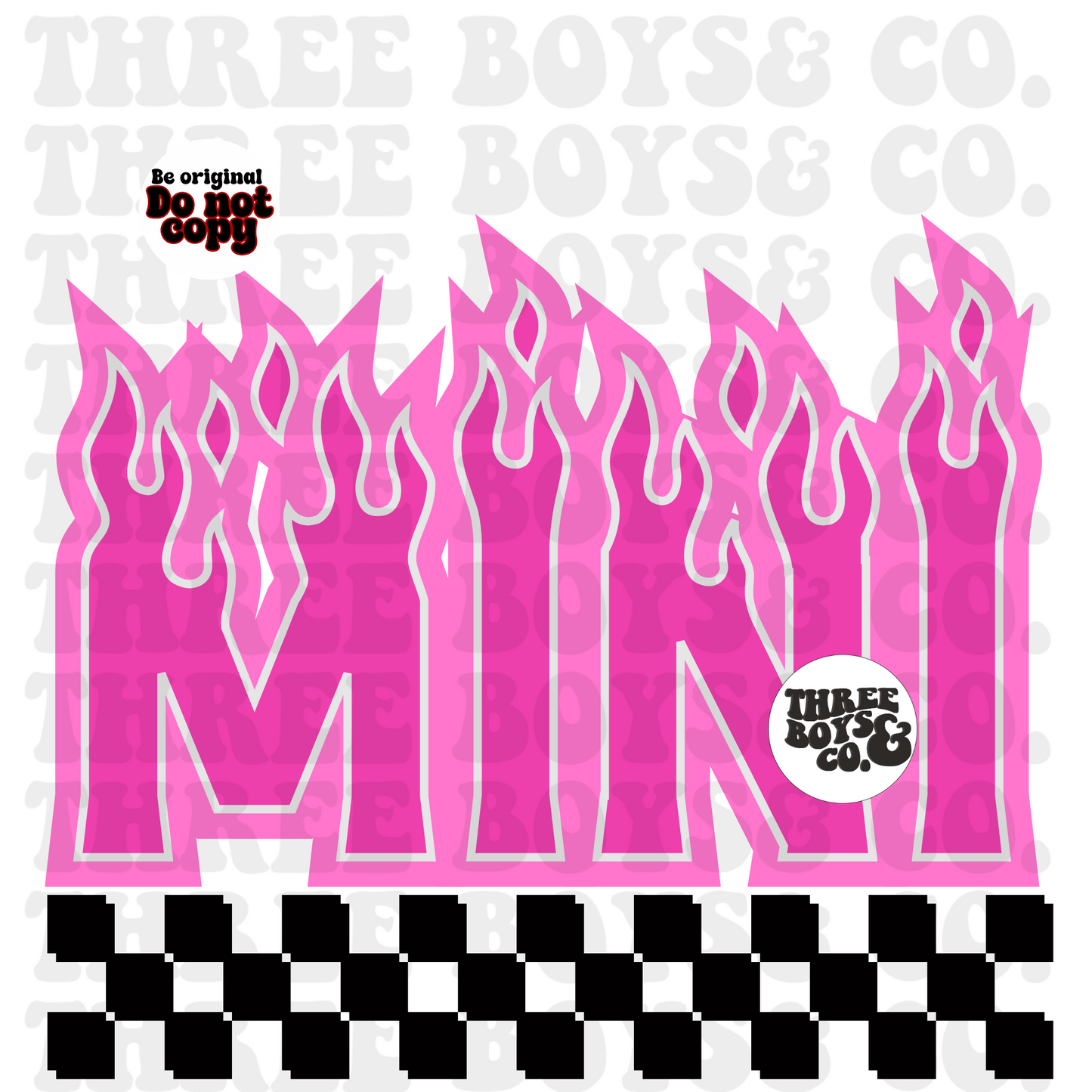 Mini pink flames png