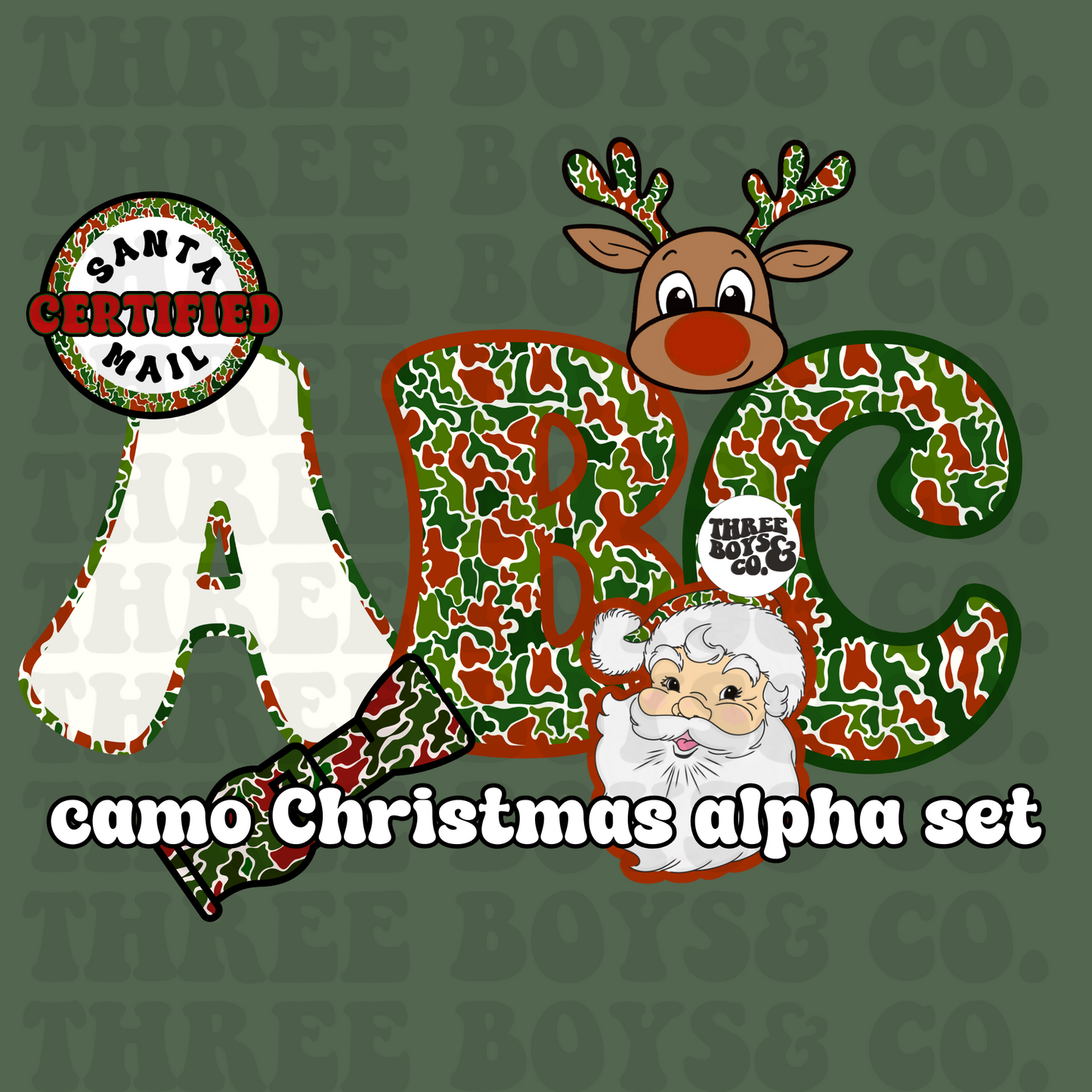 Camo Christmas alpha set