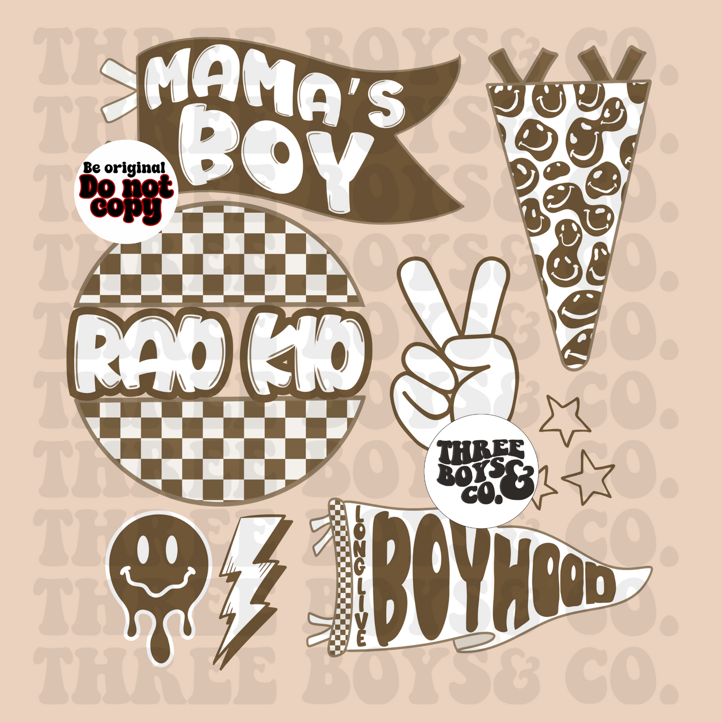Rad kid brown png