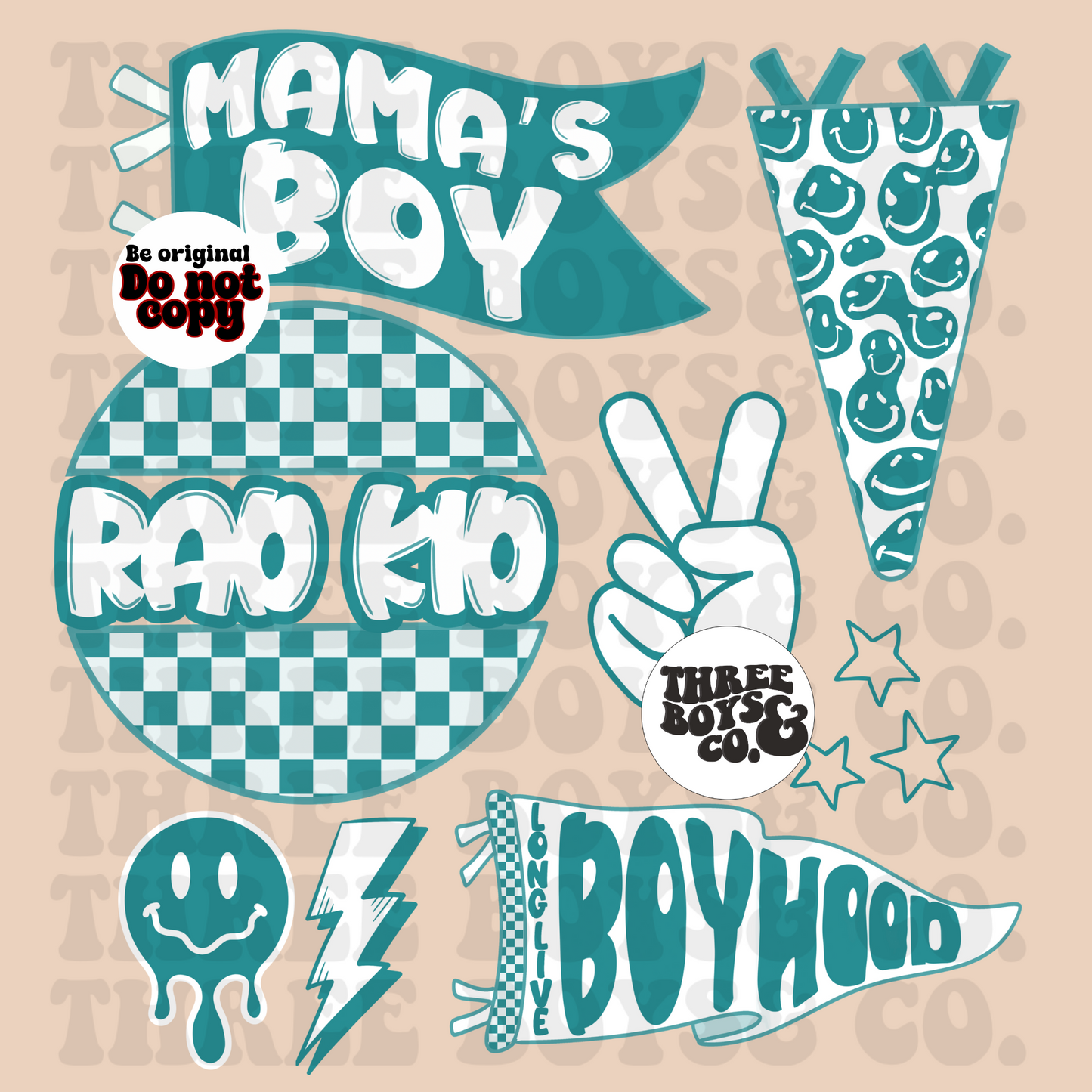 Rad kid blue png