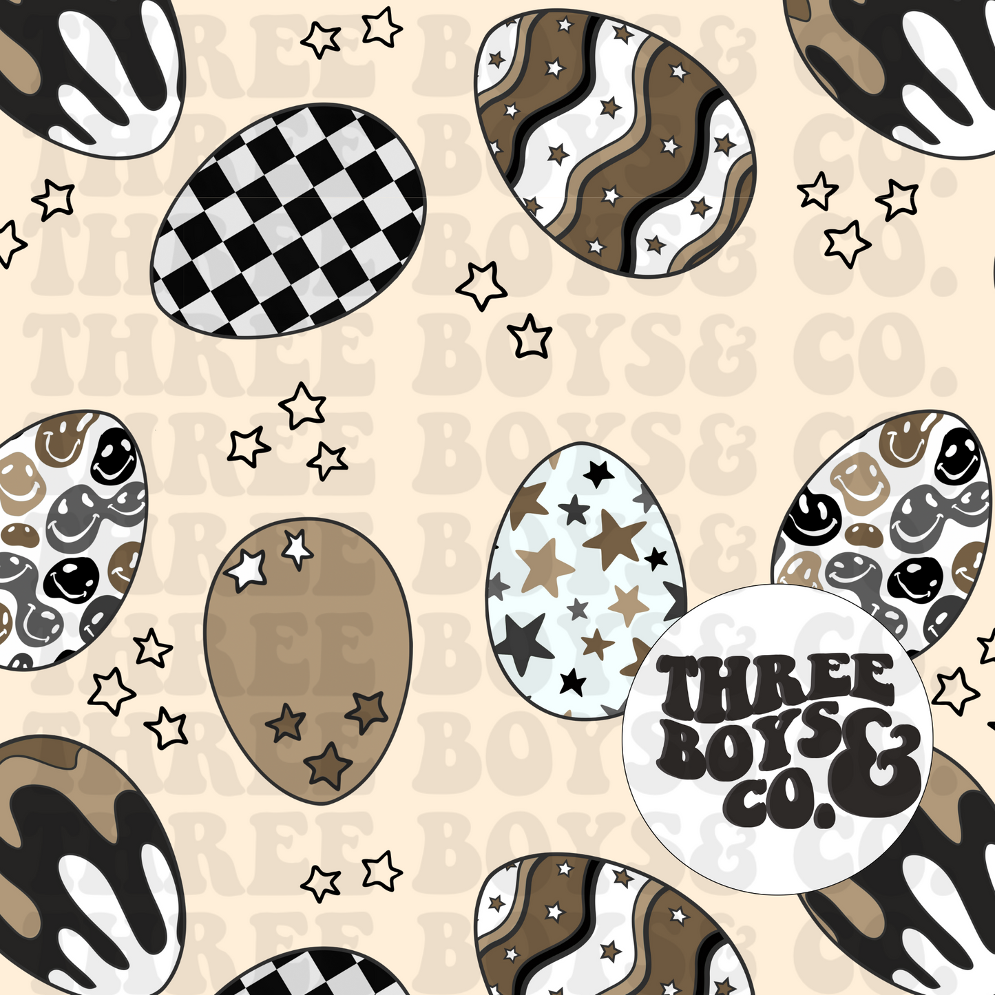 Trendy eggs seamless