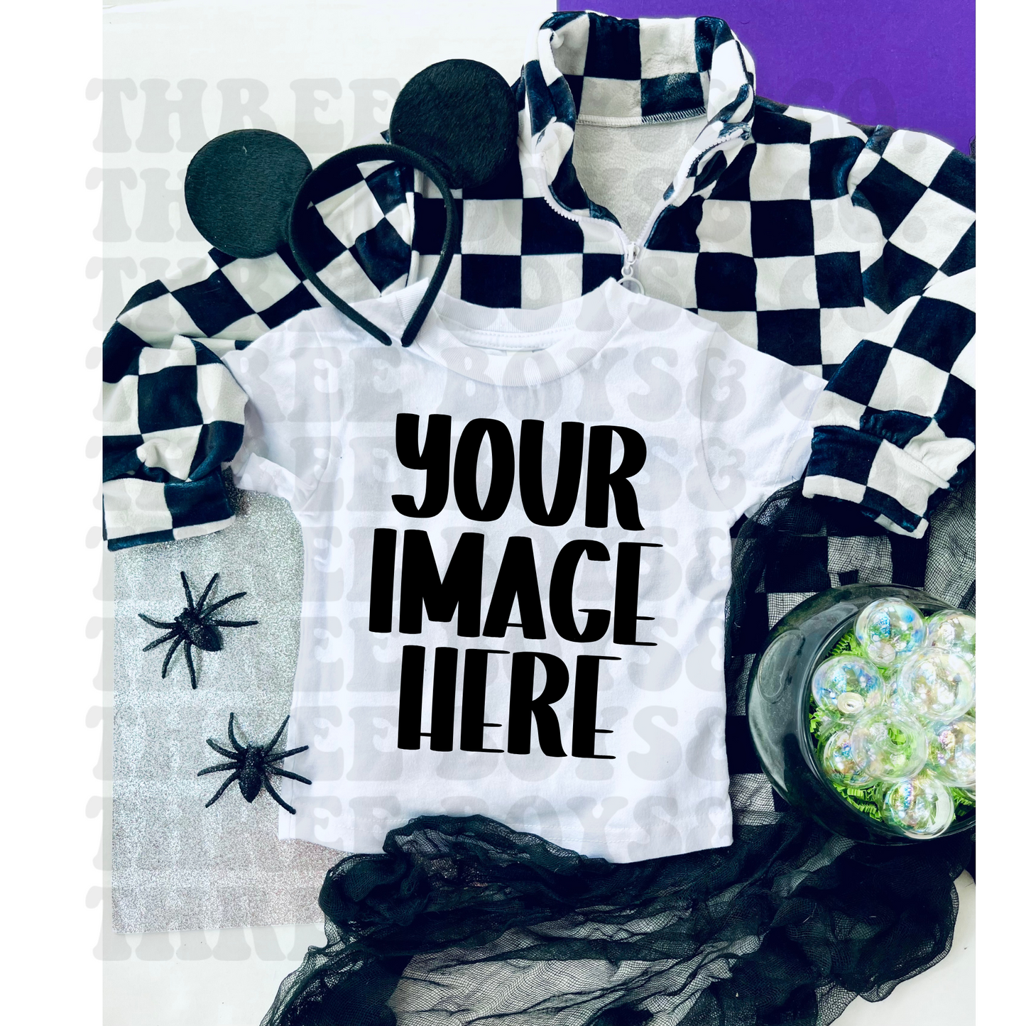 Magical white tee Halloween mockup