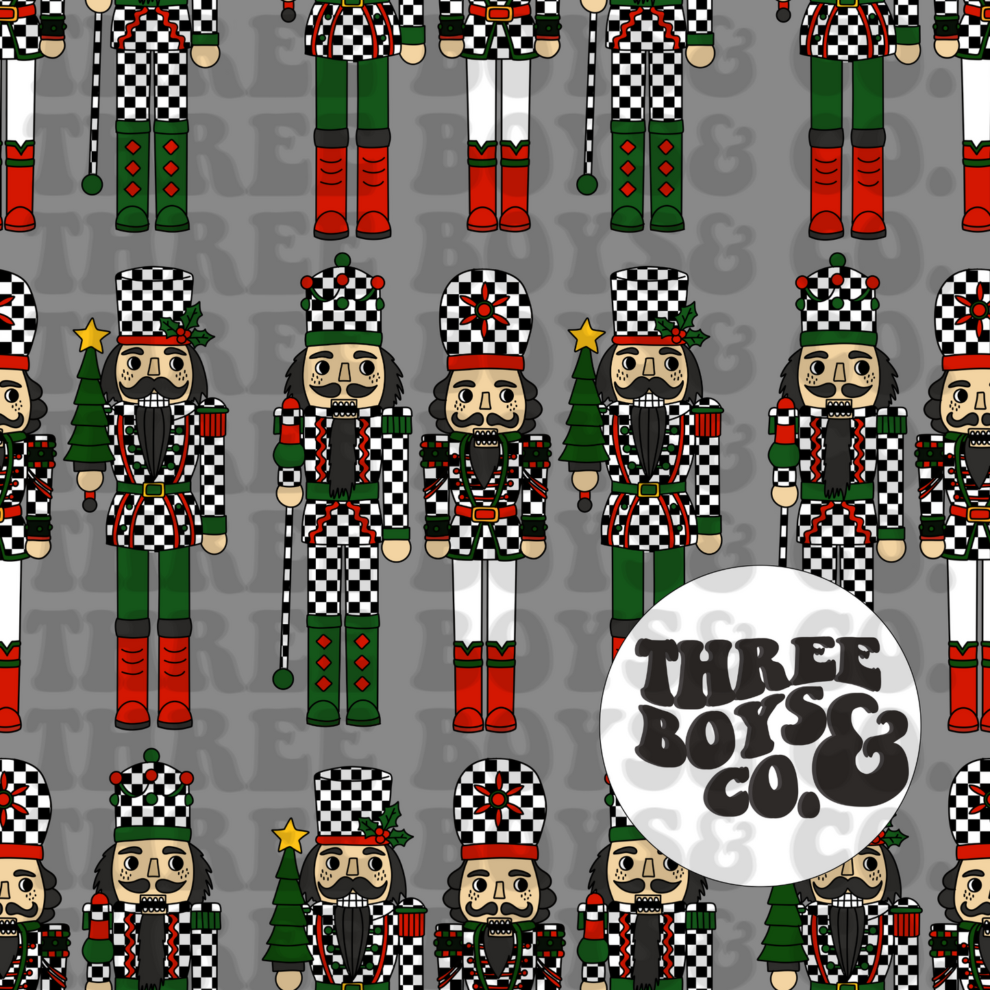 Nutcracker seamless- checkered