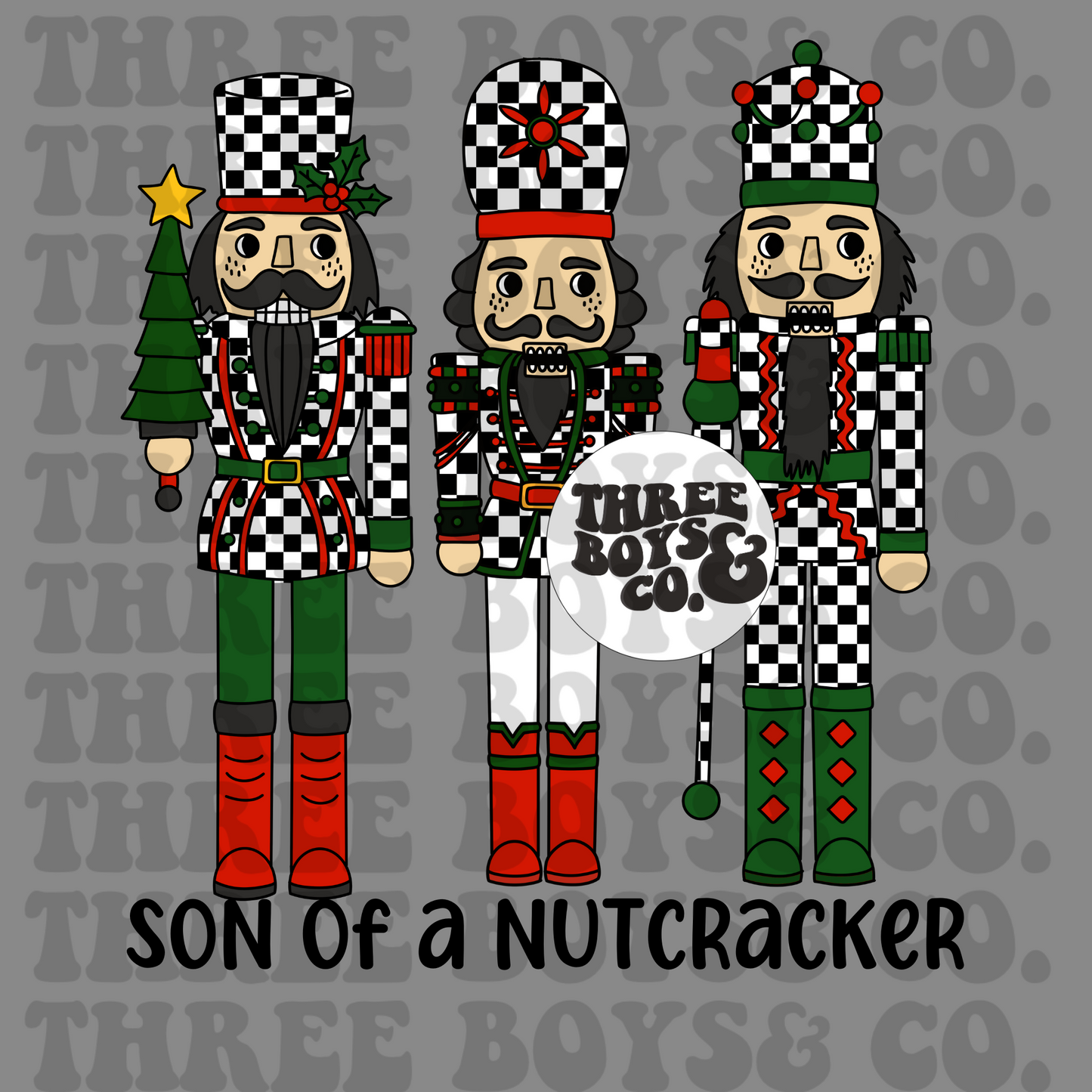 Son of a nutcracker png checkered