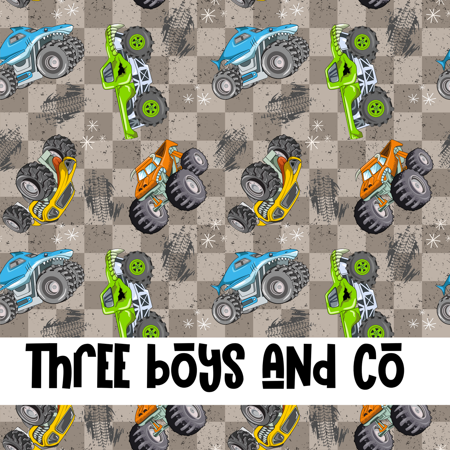 Monster truck checkered
