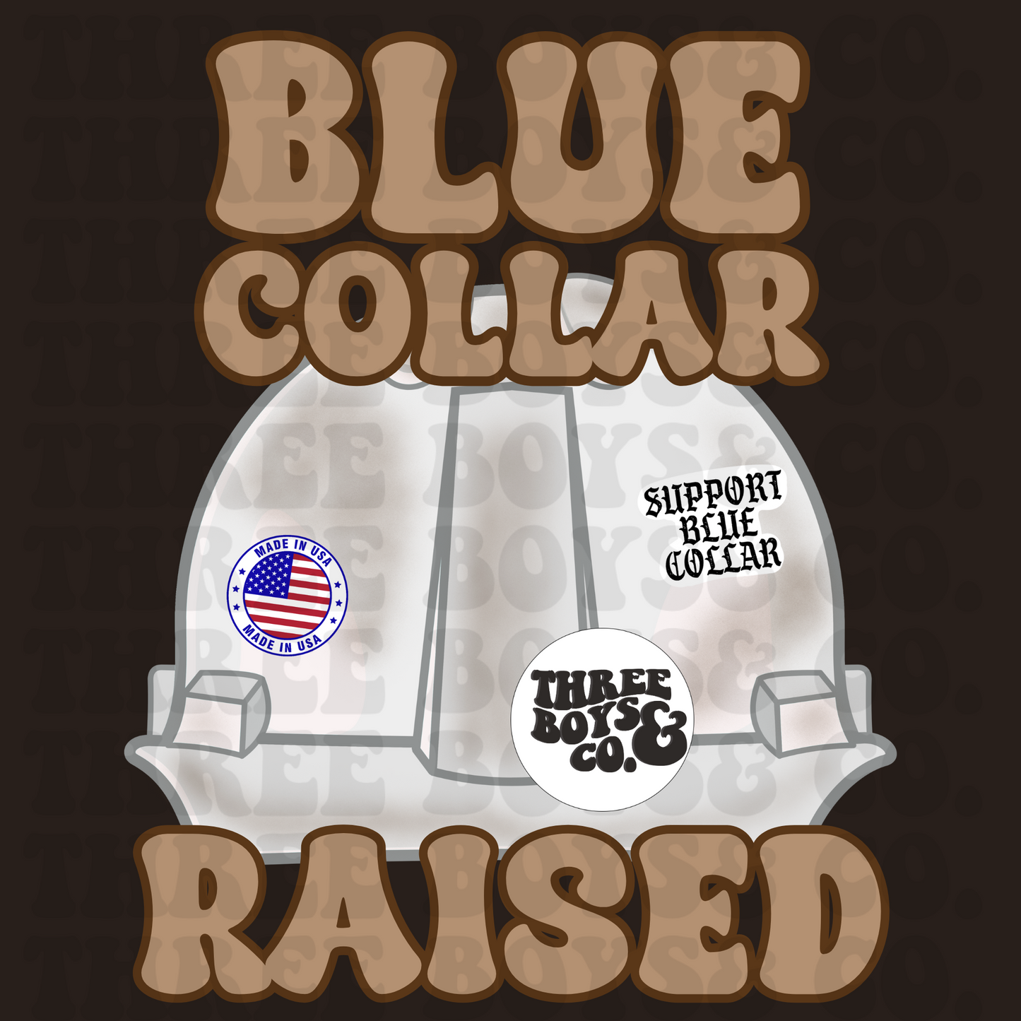 Blue collar raised brown png