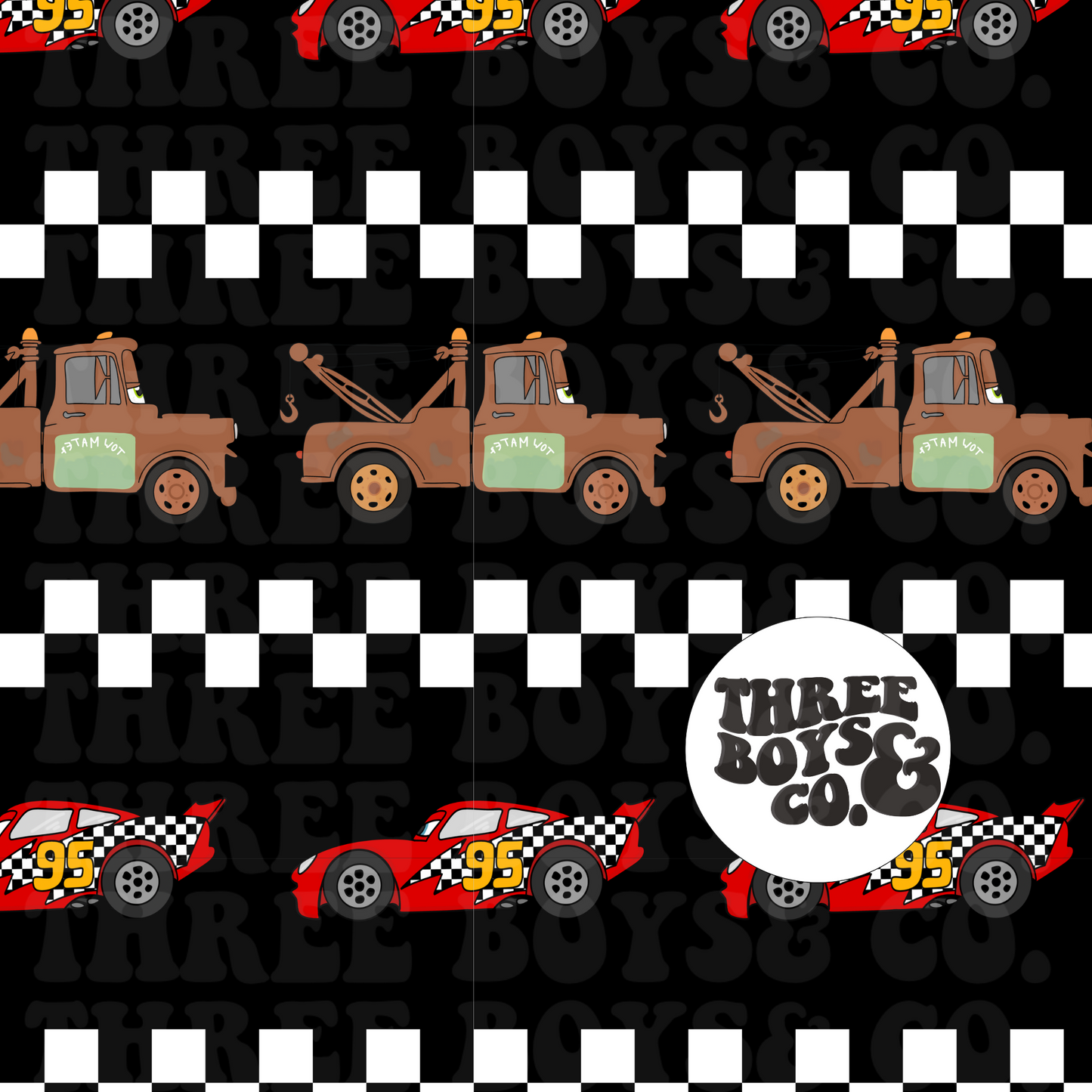 Beep beep black background seamless