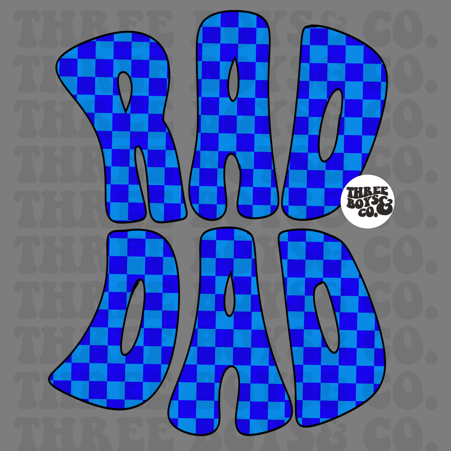Rad dad simple blue png