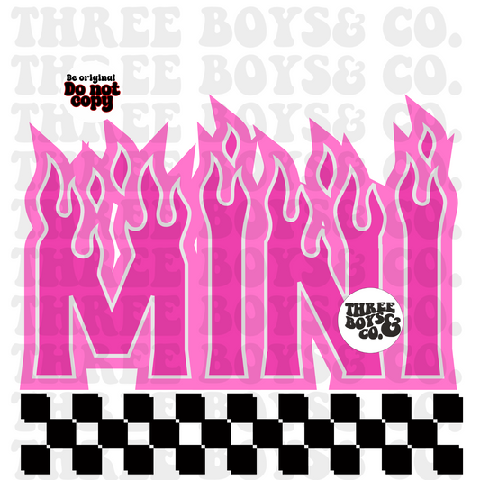 Mini pink flames png