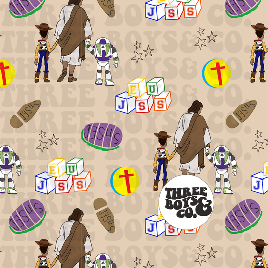 A Jesus story cream seamless