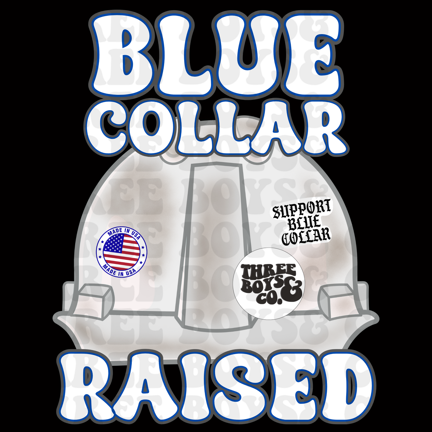 Blue collar raised png