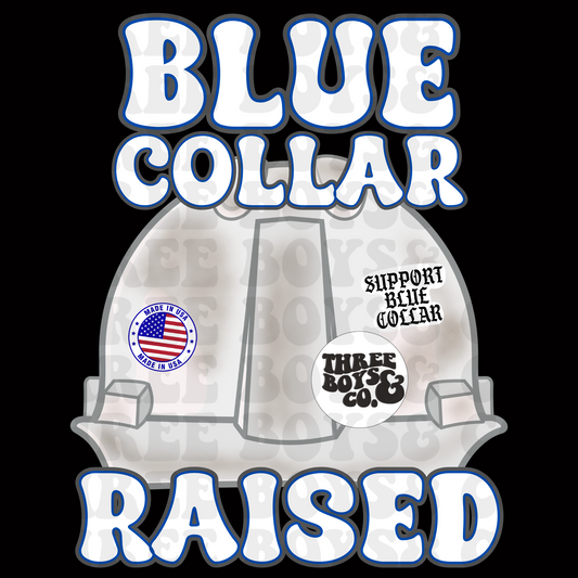 Blue collar raised png