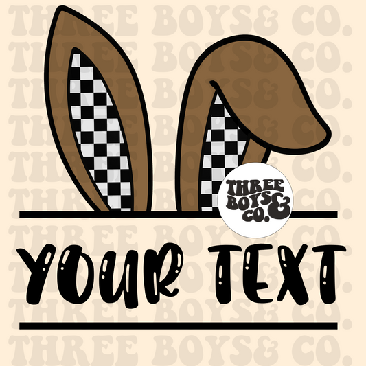 Custom name bunny ears