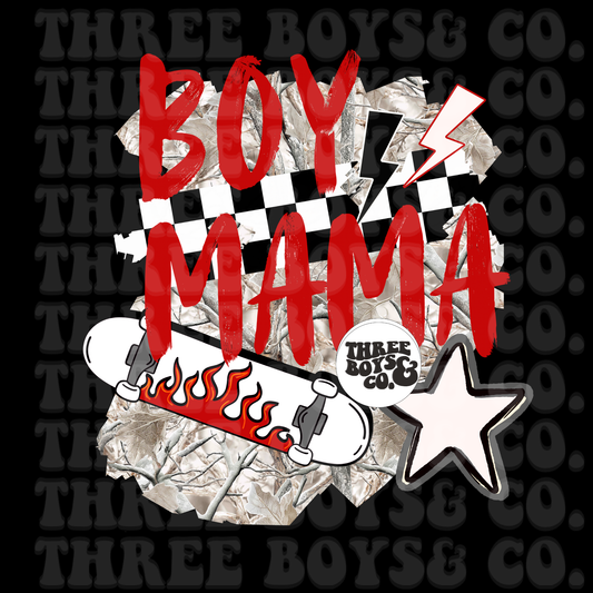 boy mama collage red png