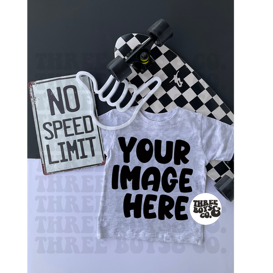 Rad mockup ash gray tee