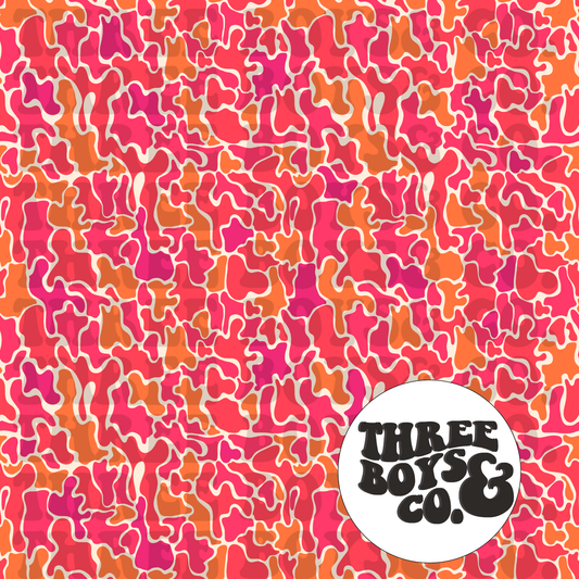 Summer pink camo seamless