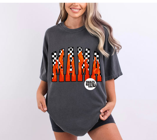 Red flame mama tee
