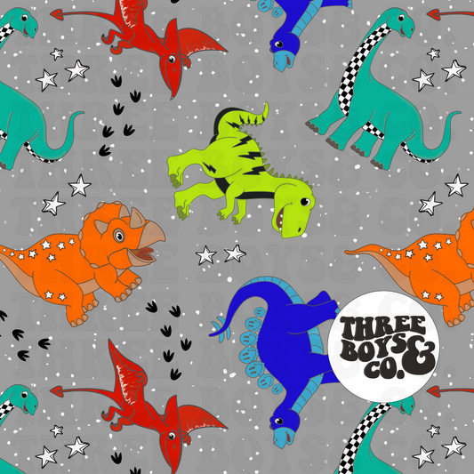 Colorful Dinos seamless