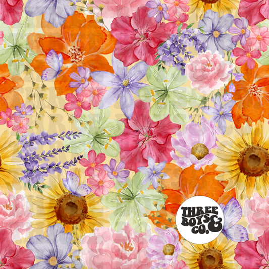 Floral-white seamless