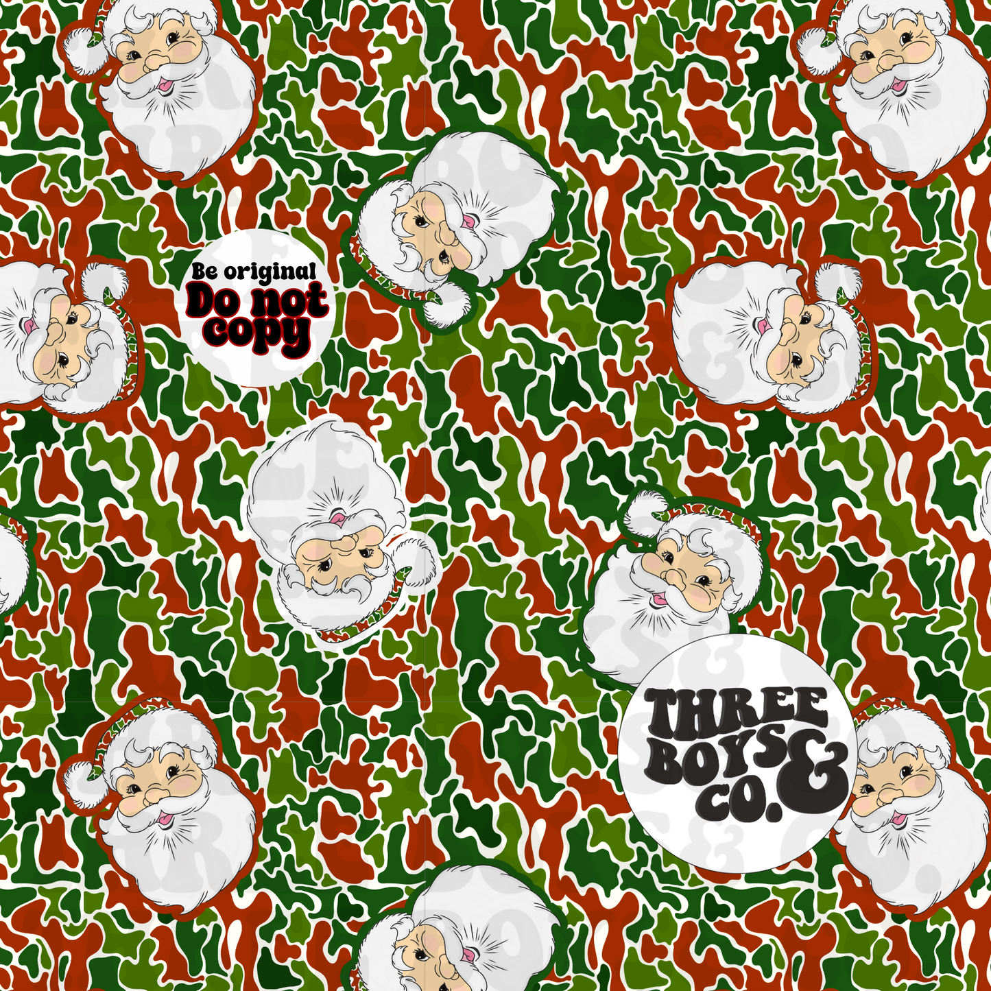 Camo Claus seamless