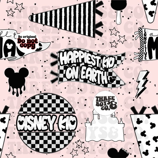 Happiest kid seamless -bby pink