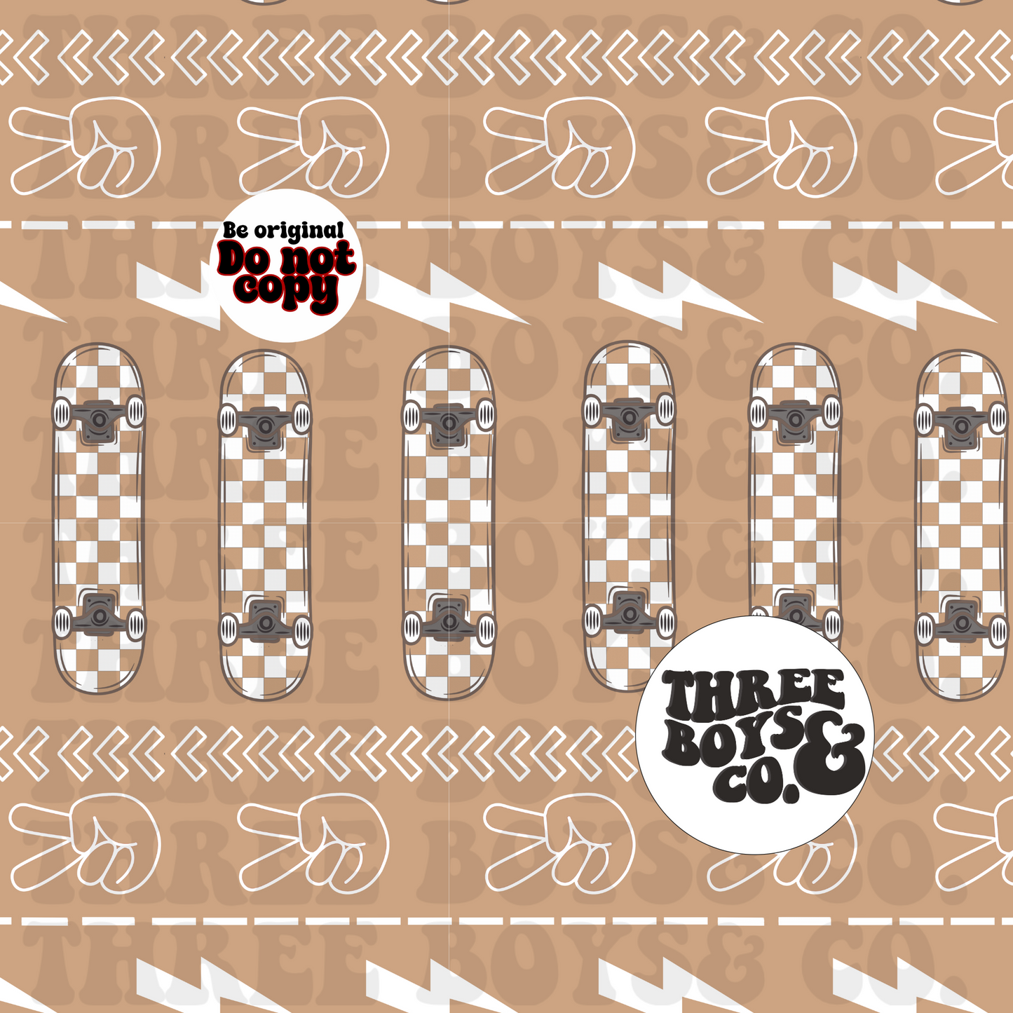 Rad skater tan seamless