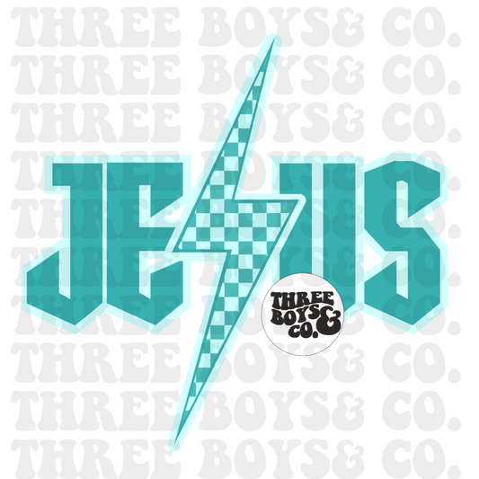Rockin jesus blue png