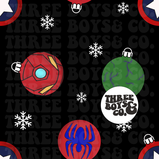 Super ornaments seamless blk