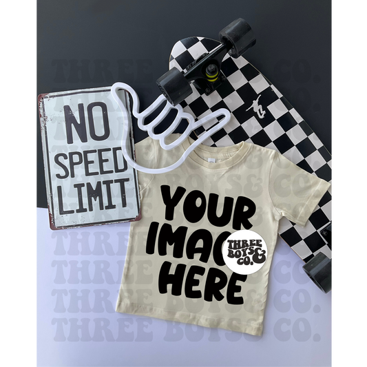 Rad mockup natural tee