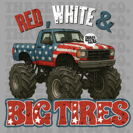Red white and big tires png
