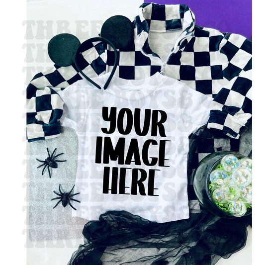 Magical white tee Halloween mockup