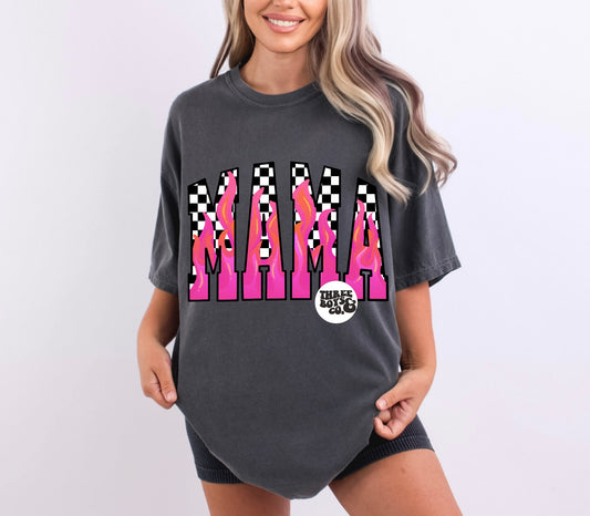 Pink flame mama tee