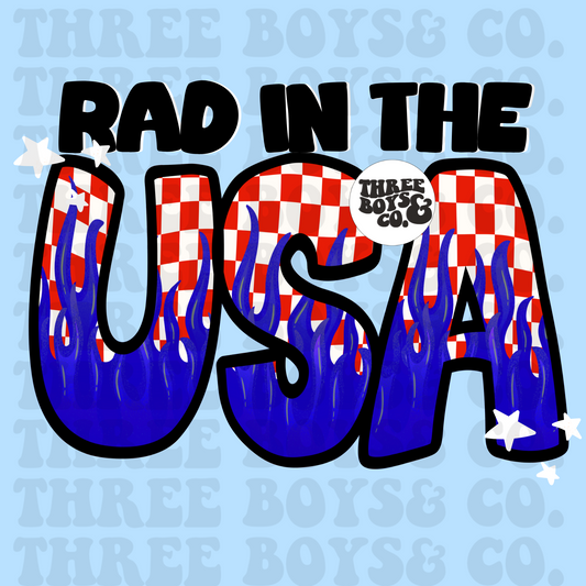 Rad in the USA red check png