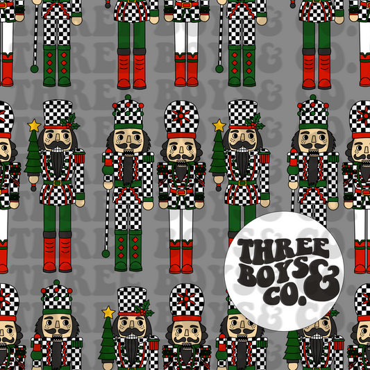 Nutcracker seamless- checkered