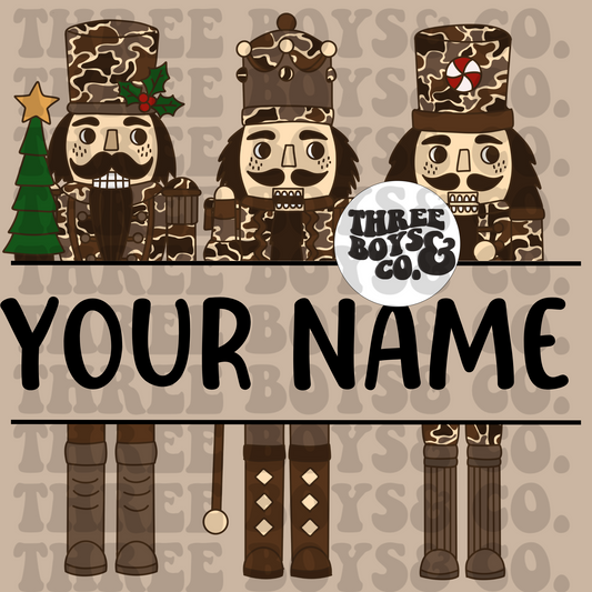Custom name nutcracker png brown