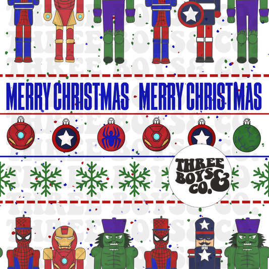 Marvelous Christmas seamless WHT