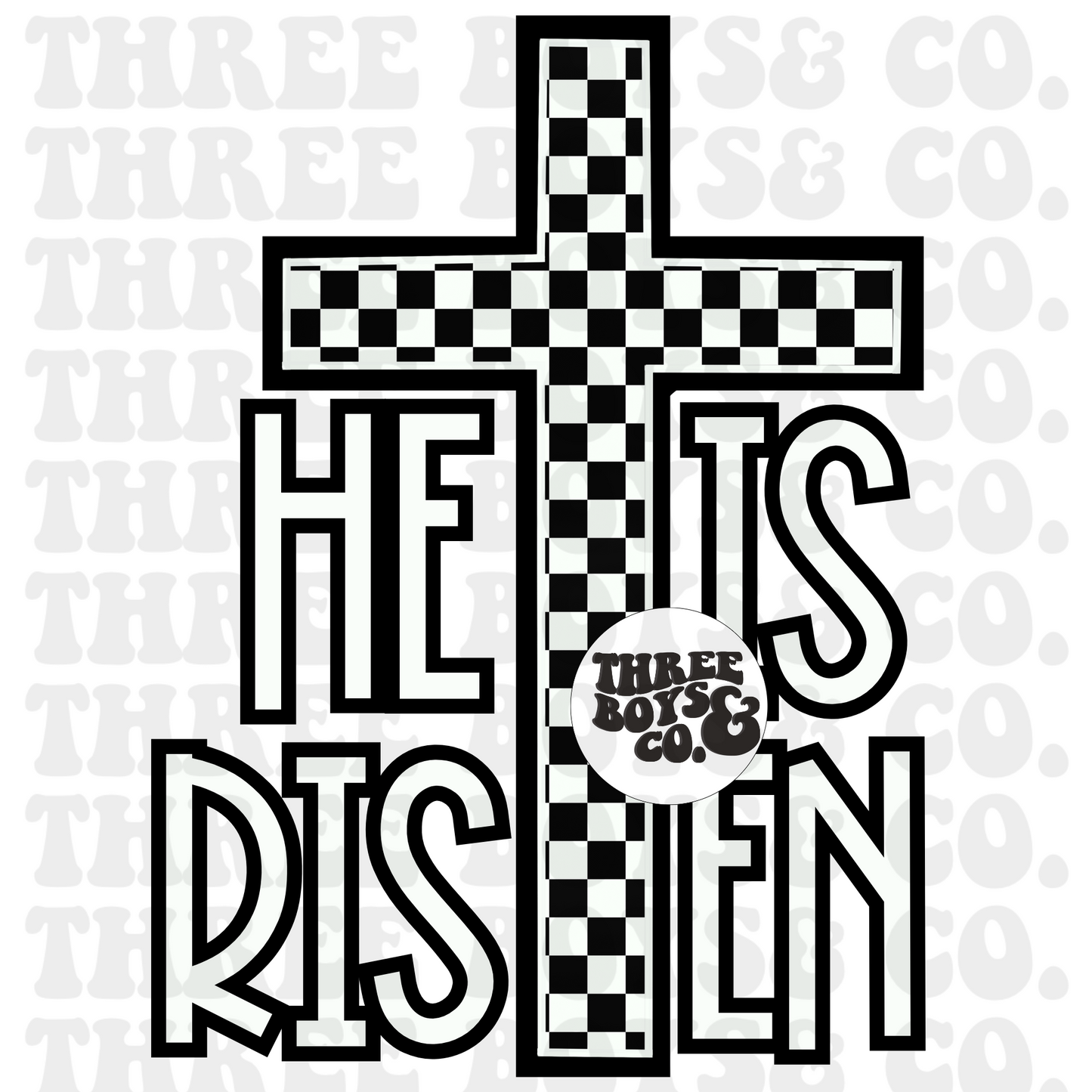 He is risen png B&W