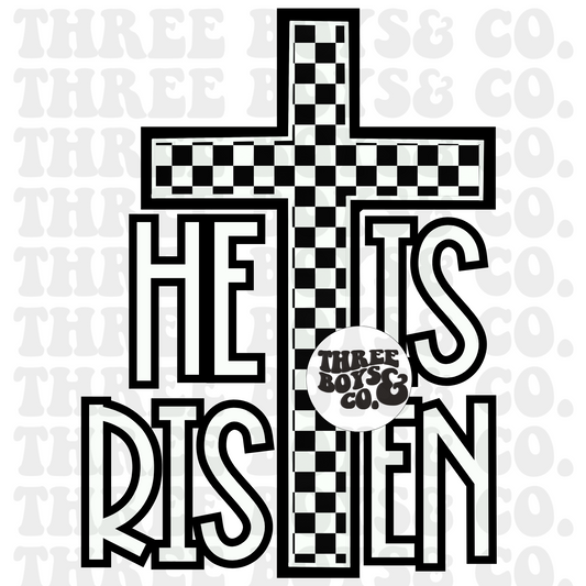 He is risen png B&W
