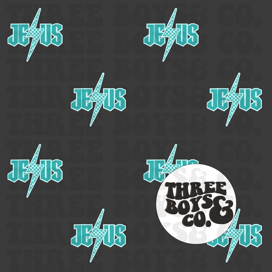 Rockin Jesus seamless charcoal