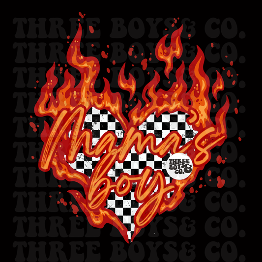 Flame heart mamas boy png