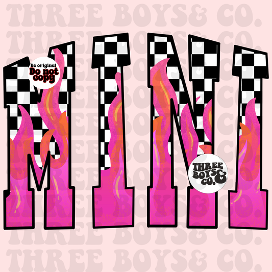 Mini pink flames png
