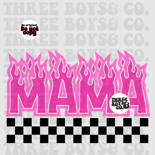 Mama pink flames png