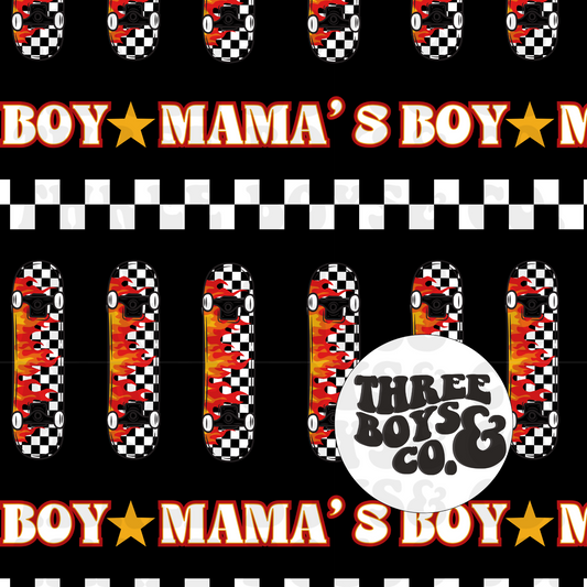 Mamas boy black seamless