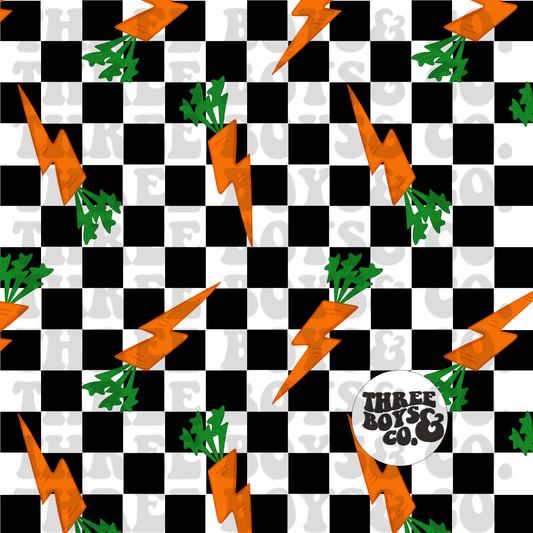 Rad carrotss checkered seamless