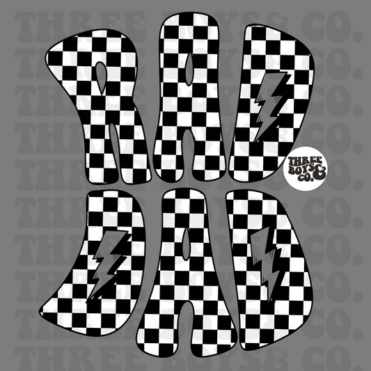 Rad dad checkered png