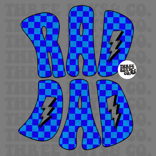 Rad dad blue bolts png